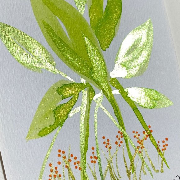 Watercolor Art Handmade Original Greeting Card and Envelope Suitable for Framing - Picture 2 of 4